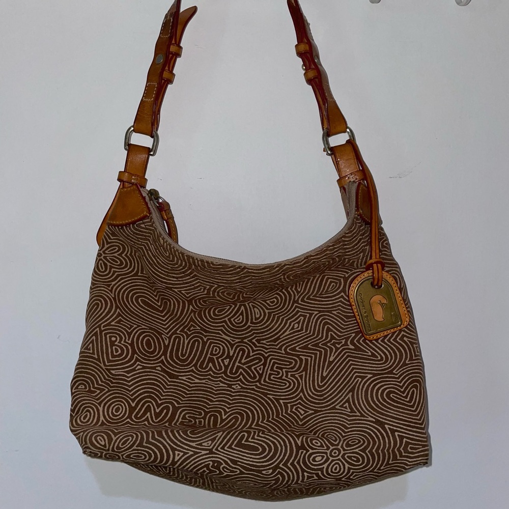 Dooney & Bourke Tan Patterned Shoulder Bag
